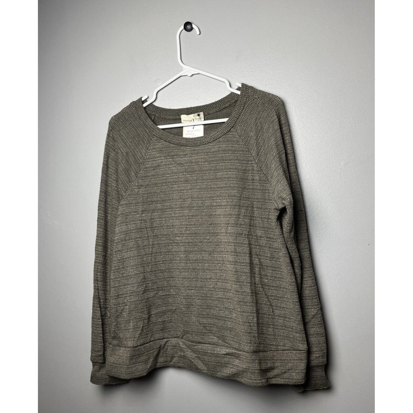 Everleigh Sweatshirt Size M Medium Textured Latte Green Crewneck Pullover