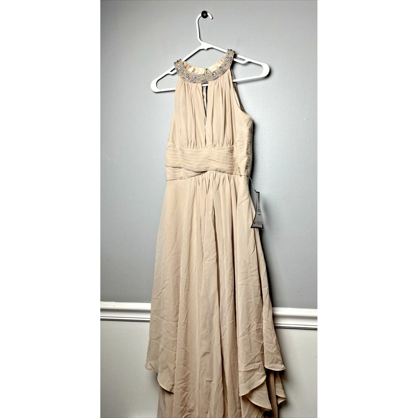 Eliza J Halter Neck Sleeveless Chiffon Gown Dress Size 6