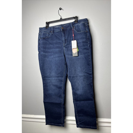 Laurie Felt Women's Petite Jeans Size 1XP Slim-Leg Knit Clean Blue A499715