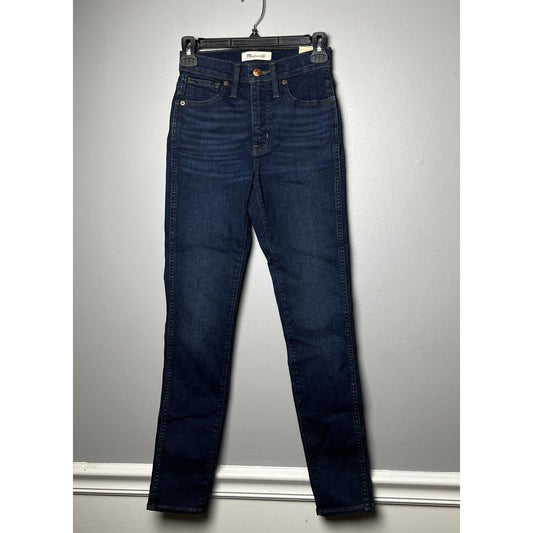 MADEWELL 10" HIGH-RISE SKINNY DARK WASH DENIM JEANS WOMENS SIZE 23