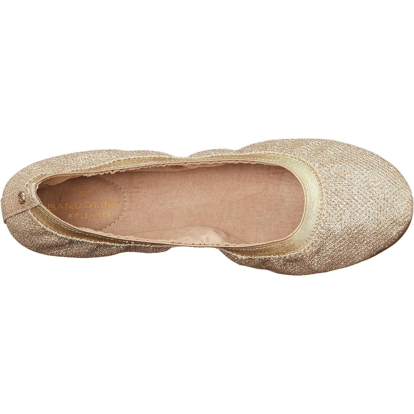 Bandolino Women's Edition Ballet Flats Slip On Round Toe Gold Size 7.5 M