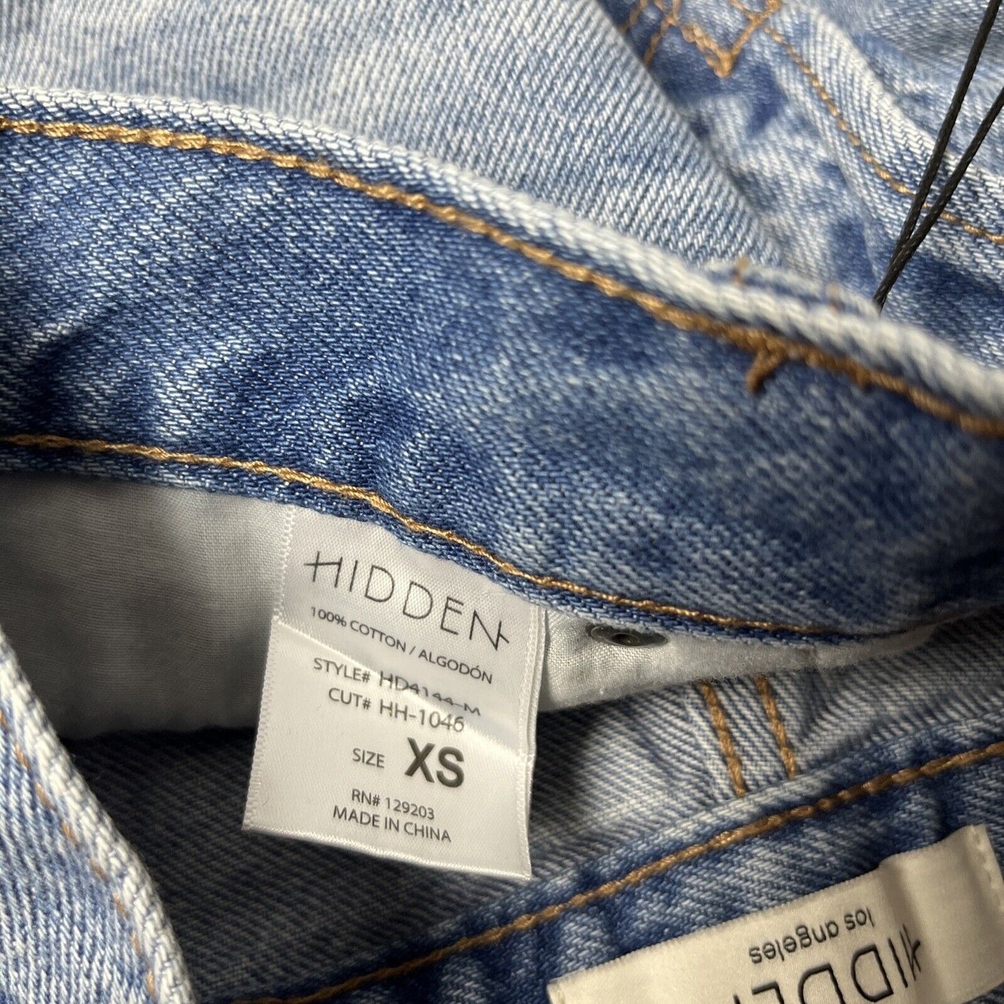 Hidden Jeans Women's High Rise Shorts Raw hem Distressed ripped Blue Size XS
