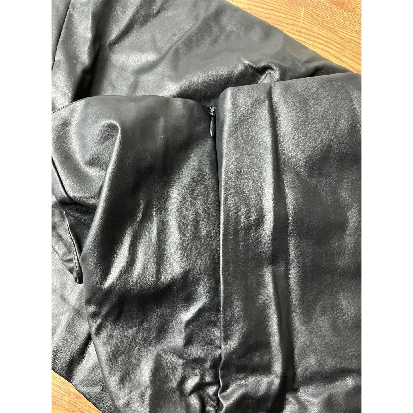 Cotton On Vegan Leather Black Mini Skirt Size XL