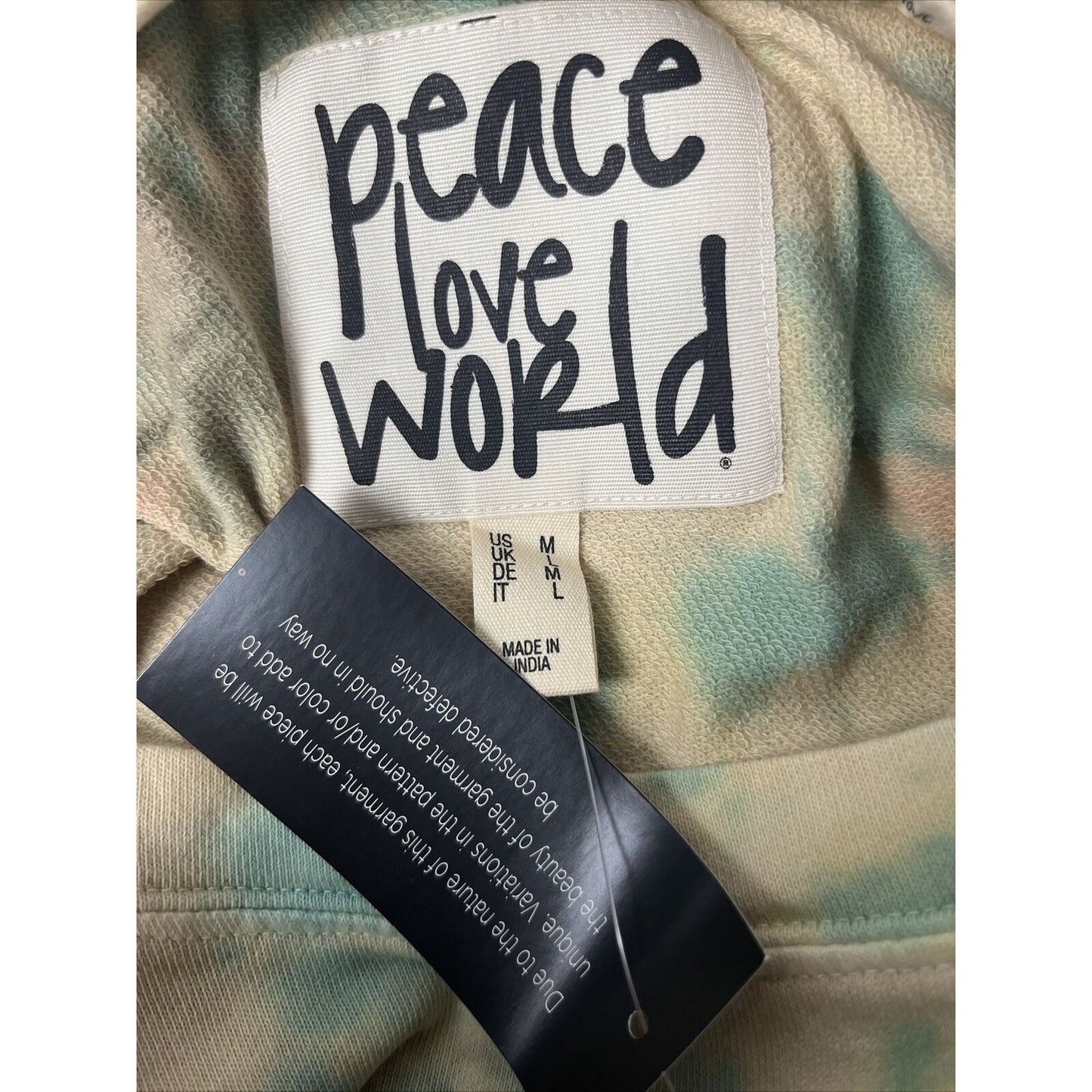 Peace Love World Tie Dye French Terry Sweatshirt-Neutral Tie Dye-Medium-A396266