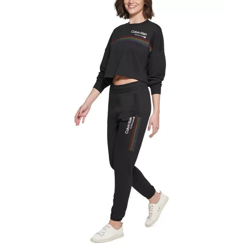 Calvin Klein Performance Women's Graphic Pride Joggers Black Medium