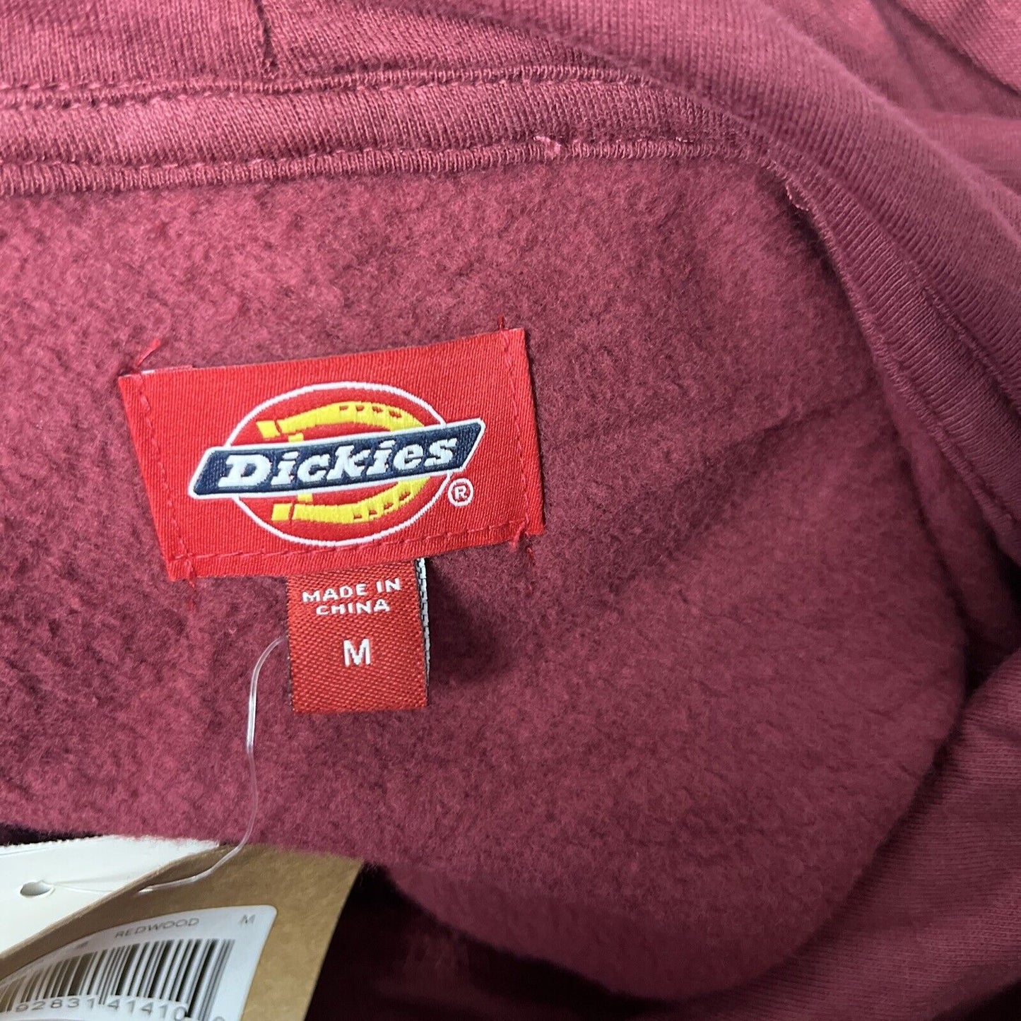 Dickies Womens Logo Fleece Hoodie Sweatshirt Medium Redwood