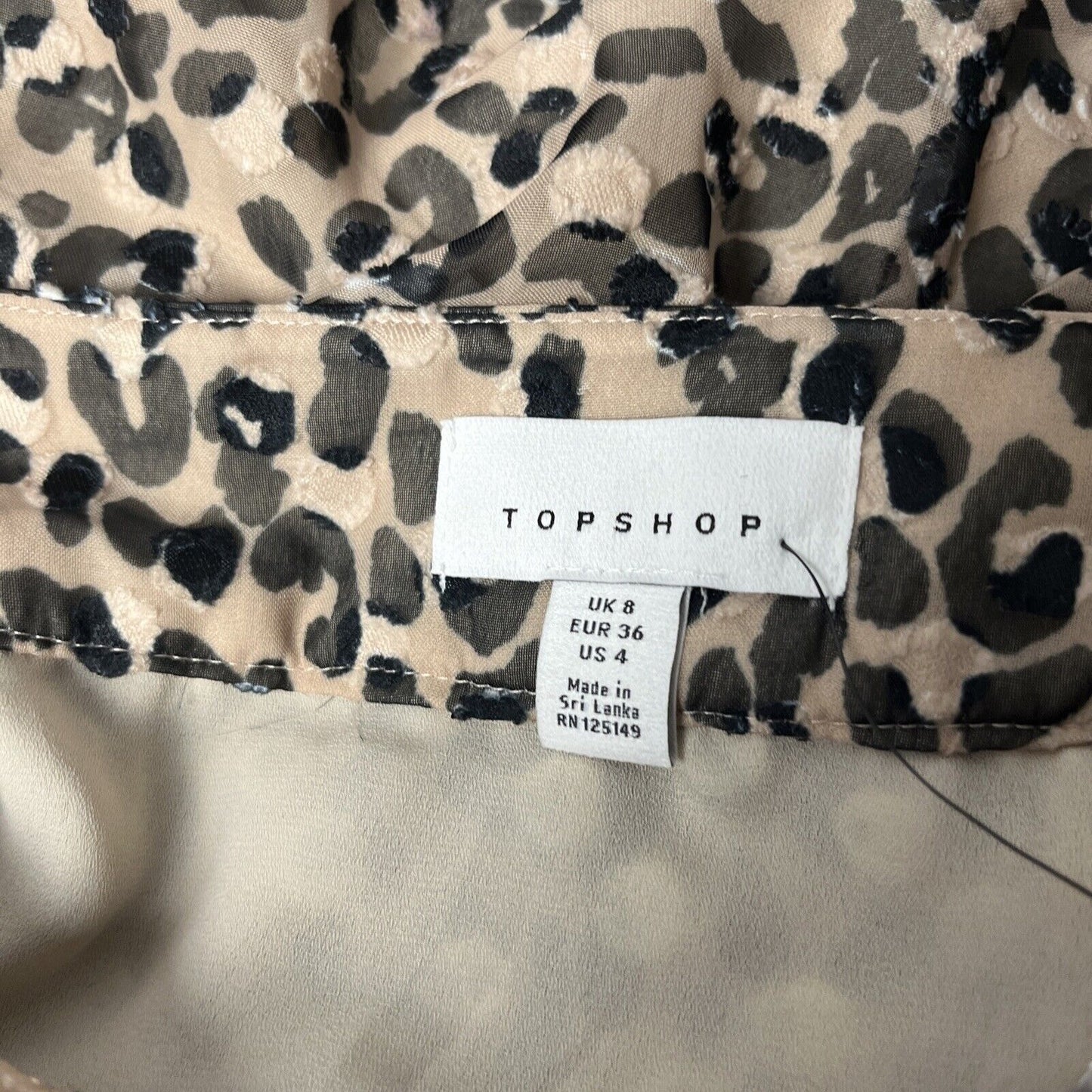 Topshop Leopard Burnout Maxi Skirt Size 4
