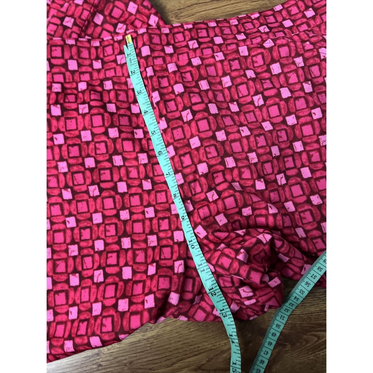 Isaac Mizrahi Live! Women's Pants Sz TXL Mixed Print Pebble Knit Pink A507364
