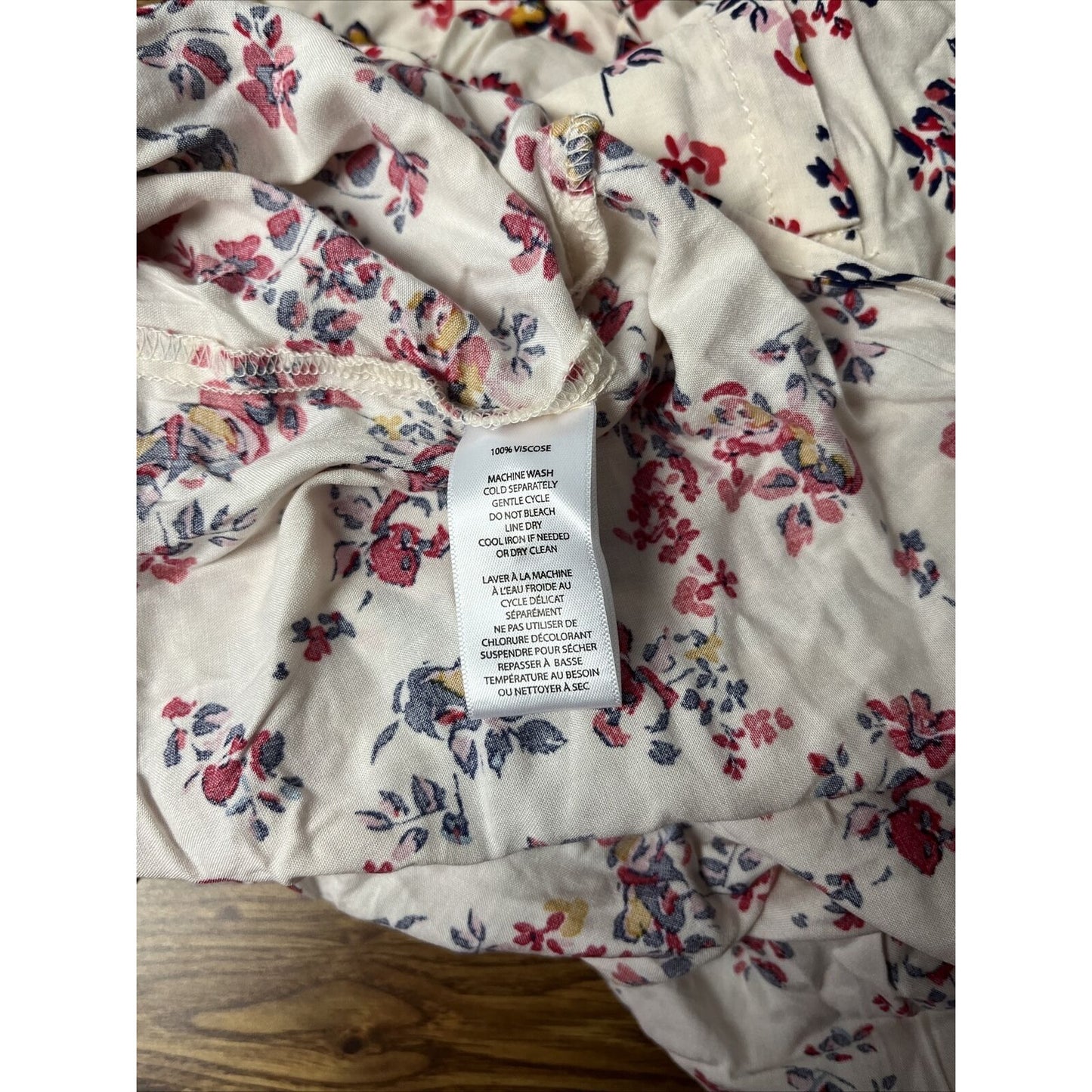 Beach Lunch Lounge Floral Blouse Women's Size XL Long Sleeve Button Down