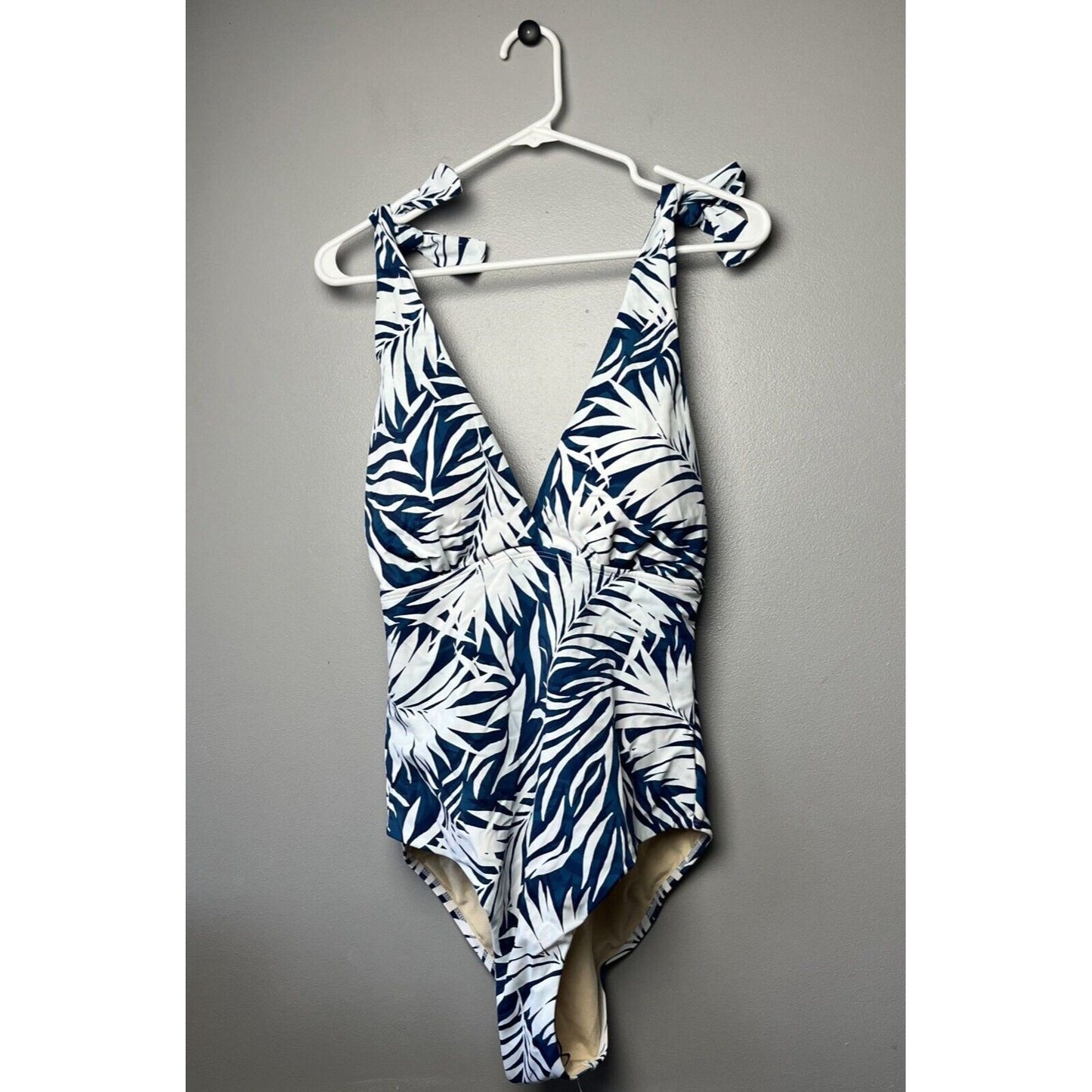 Kim Gravel x Swimsuits For All Tie Shoulder 1-Piece Suit Blue Size 10