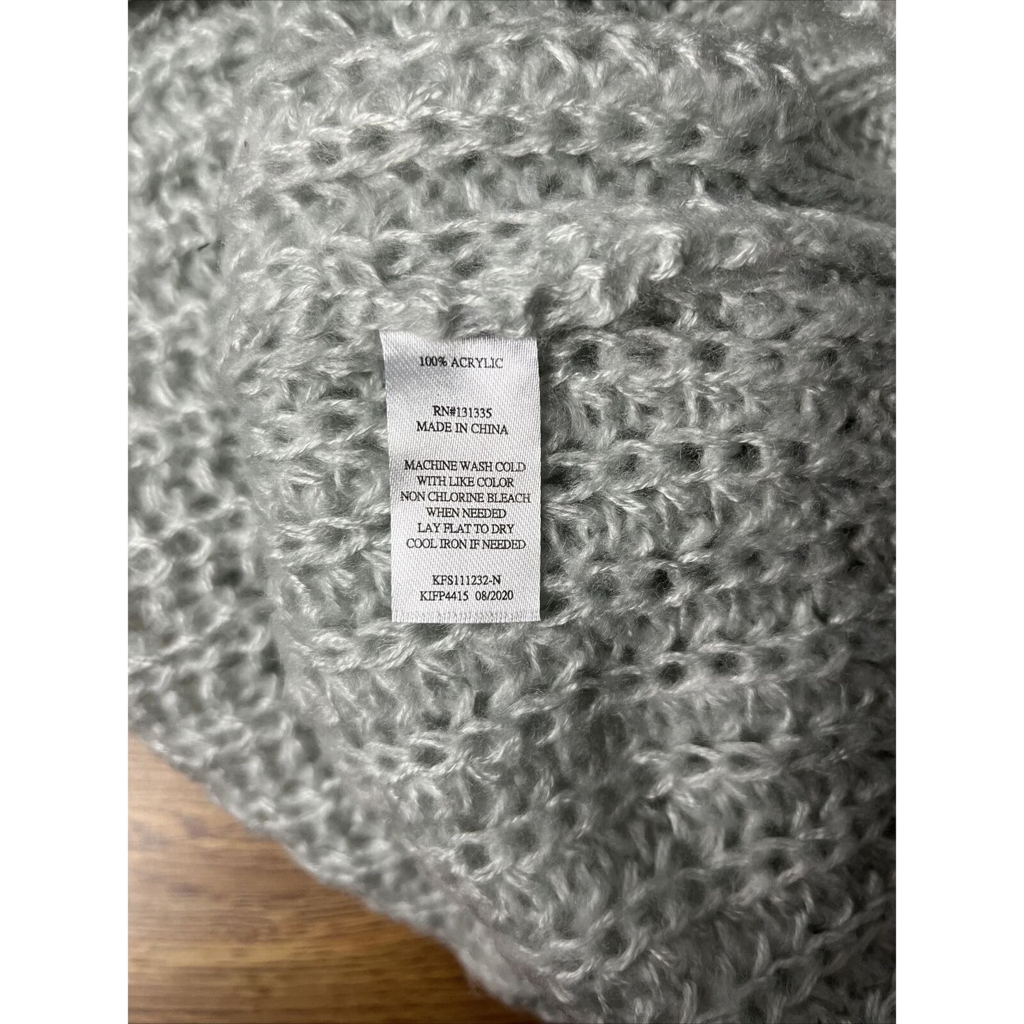 Socialite Women’s Loose Stitch Crewneck Pullover Sweater Gray Medium NWT N1154