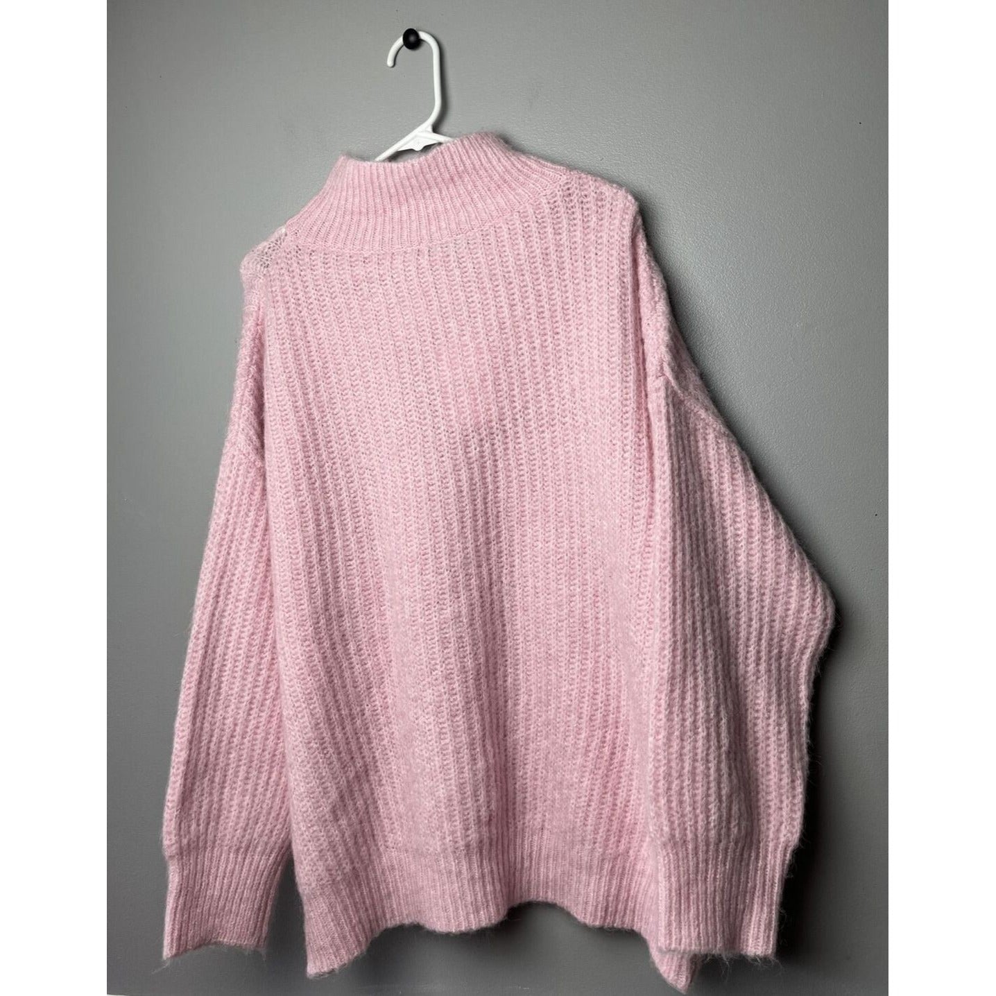 FRNCH Paris Women's Pink Pullover Mock Neck Sweater, Size S/M