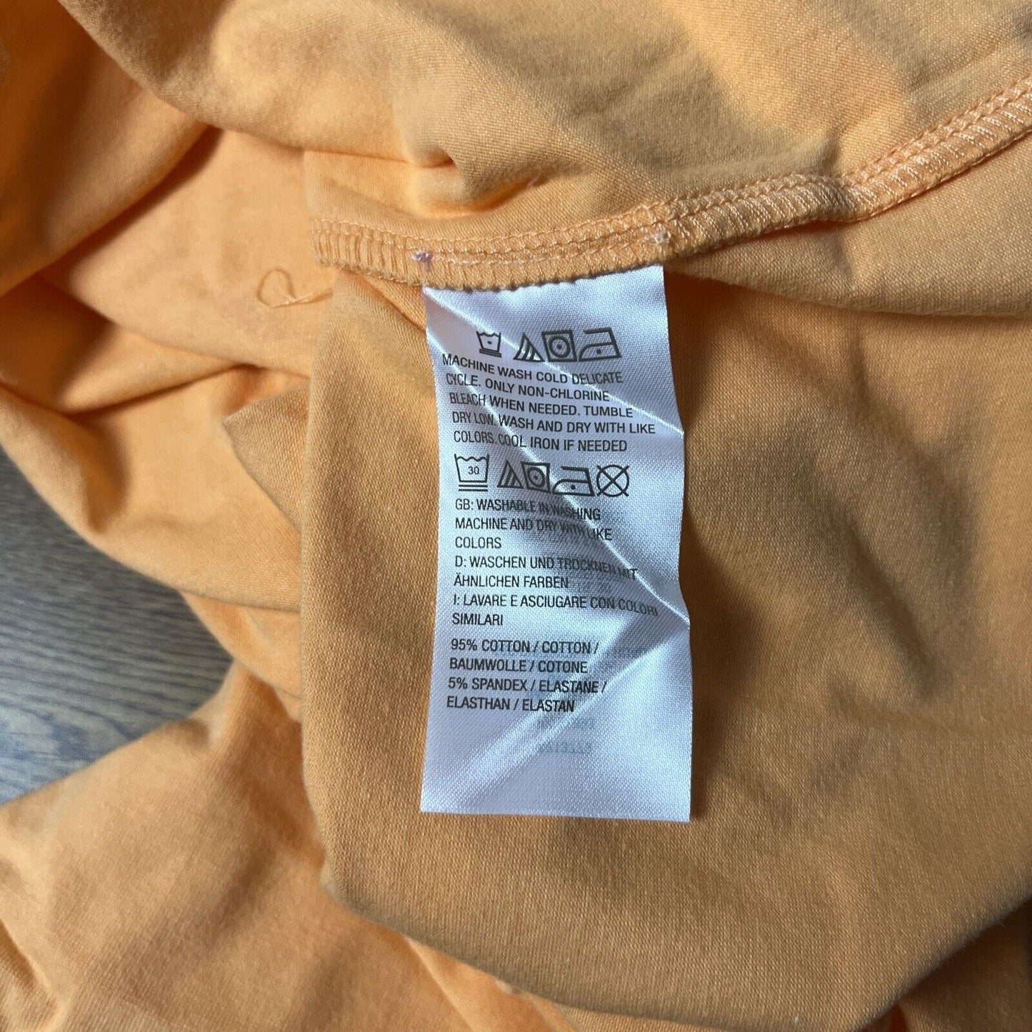 Denim & Co. Essentials Perfect Jersey 3/4 Sleeve Top Orange Size XS