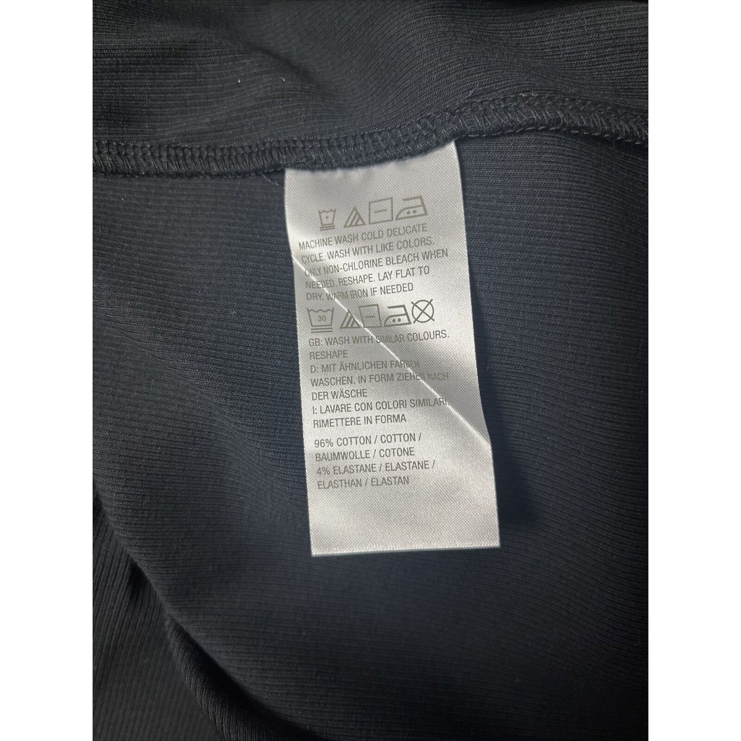 Isaac Mizrahi Live Essentials Ribbed Cotton Cardigan A474347 Pitch Black M