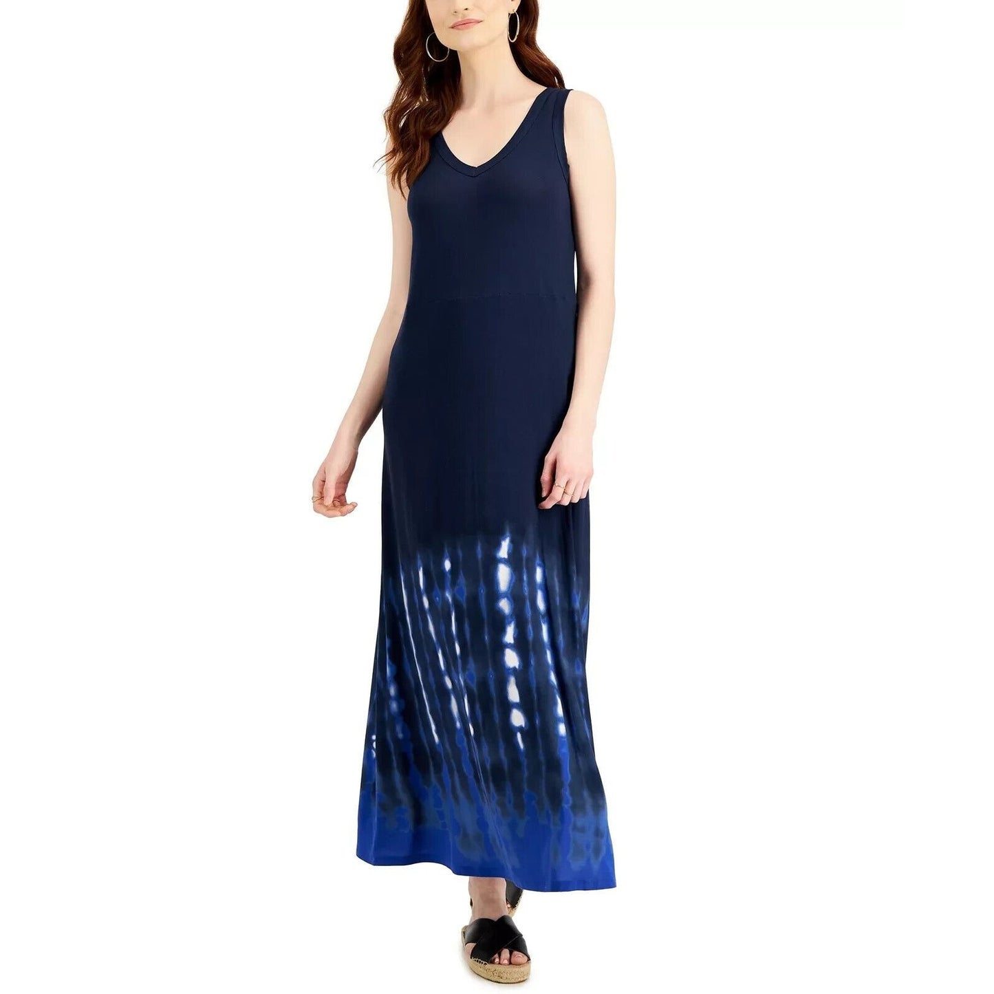 Style & Co Petite Tie Dyed Maxi Dress Size Petite Large