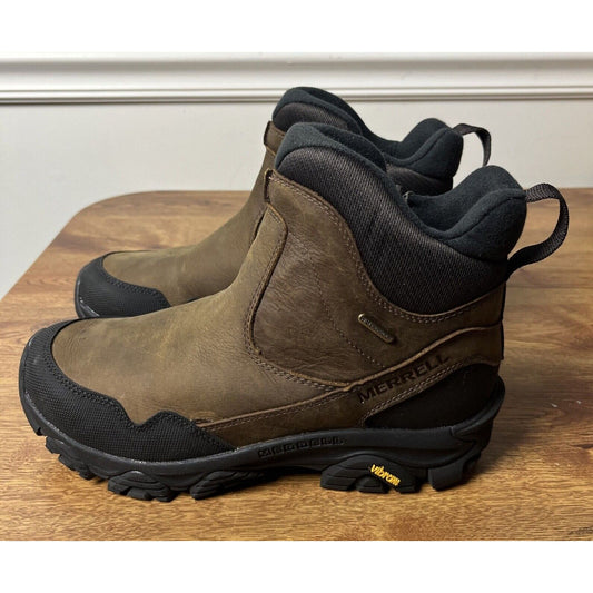 Men's Merrell Coldpack 3 Thermo Tall Waterproof Zipper Earth Boot Size 8