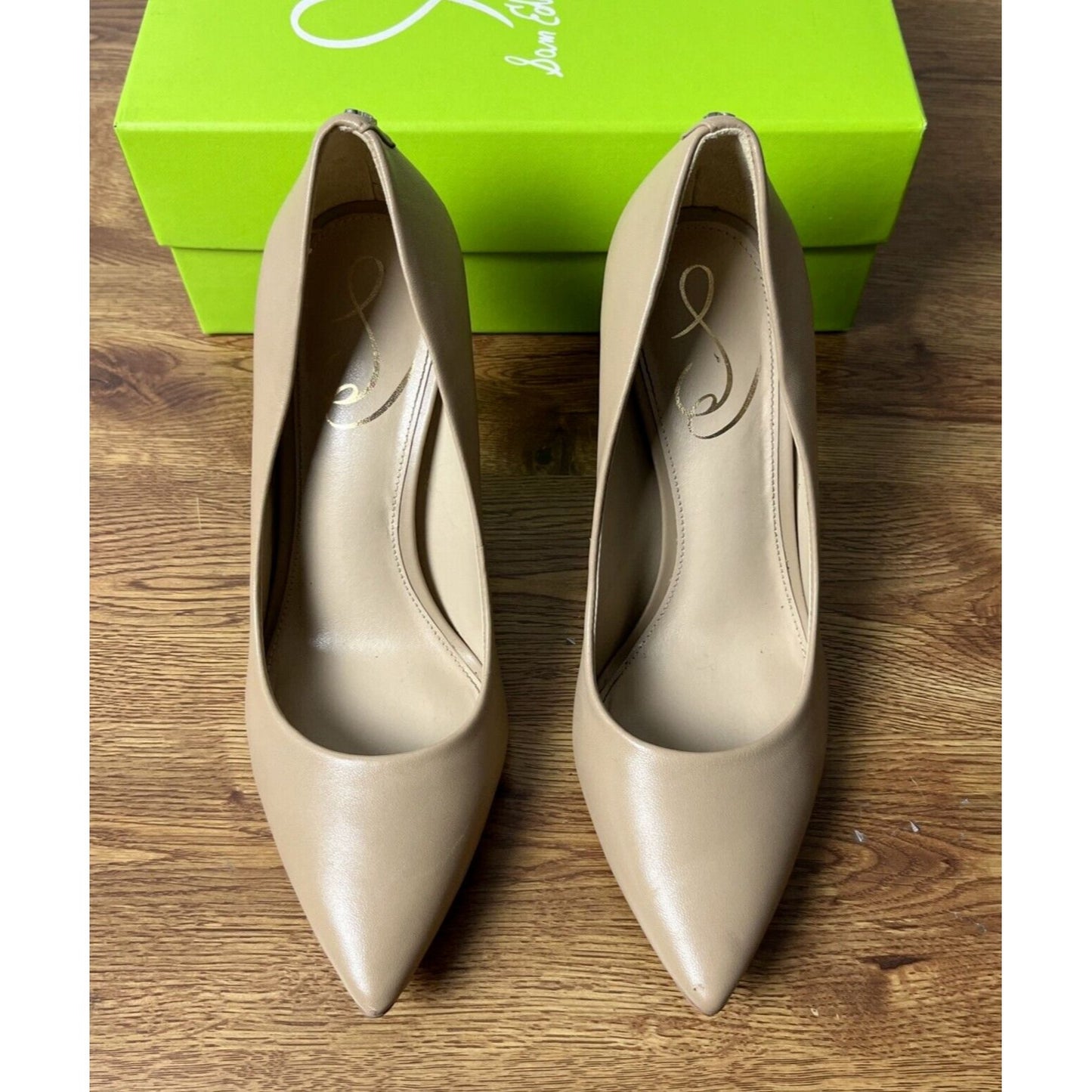 Sam Edelman Women's Hazel Leather Pump Size 6W Color Beige