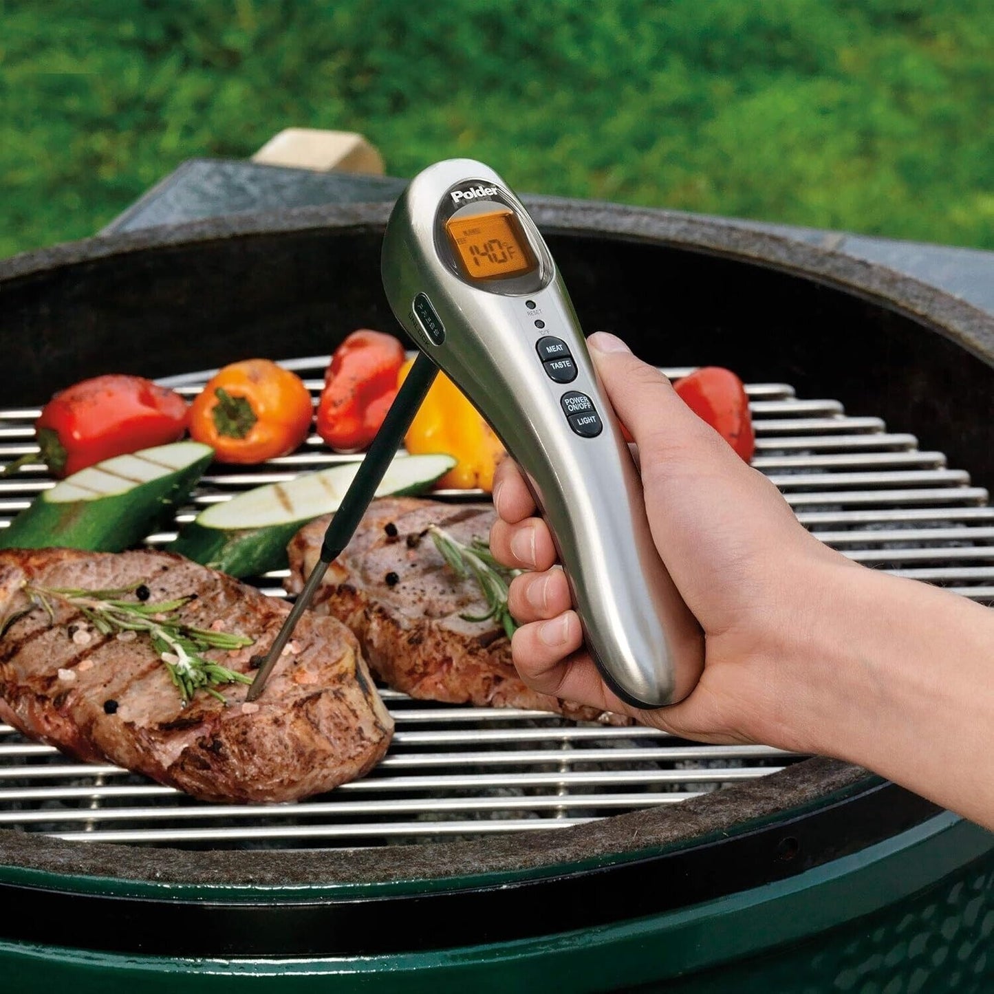 Polder Safe Serve Digital Instant Read Grill Thermometer w/ 10 Inch Probe