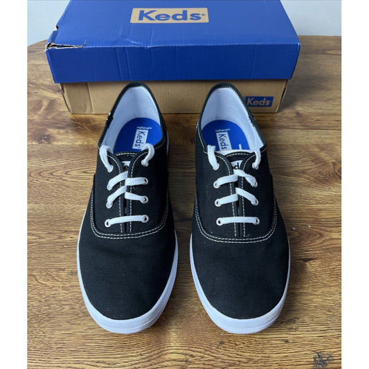 Keds Champion Women’s Shoes Lace Up Canvas Sneakers Black Size 11 W