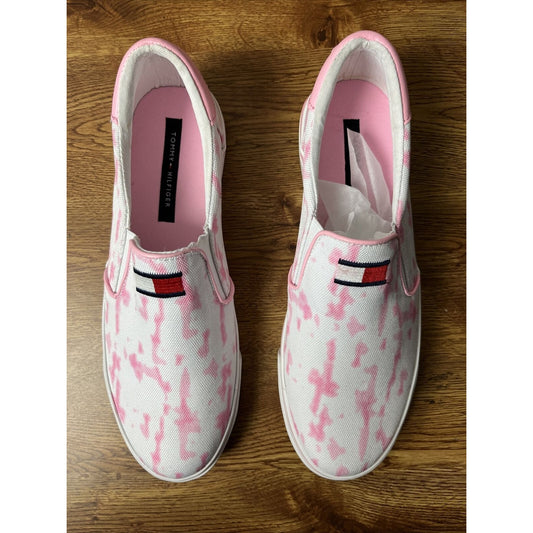 Tommy Hilfiger Women's Oaklyn Twin Gore Slip-On Sneakers Shoes Tie Dye Pink 9M