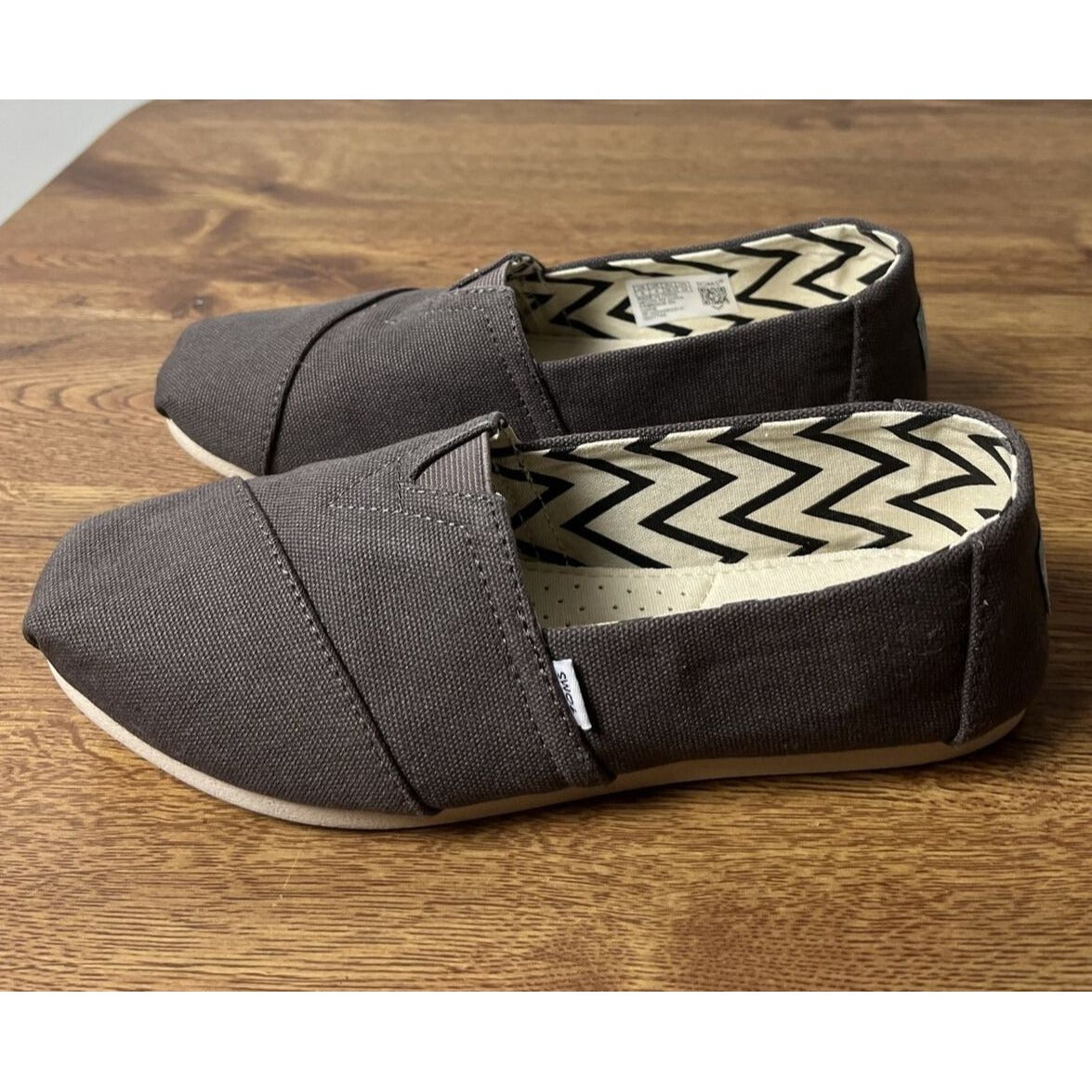 Toms Womens Alpargata Recycled Cotton Canvas Size 6 Color Ash Grey