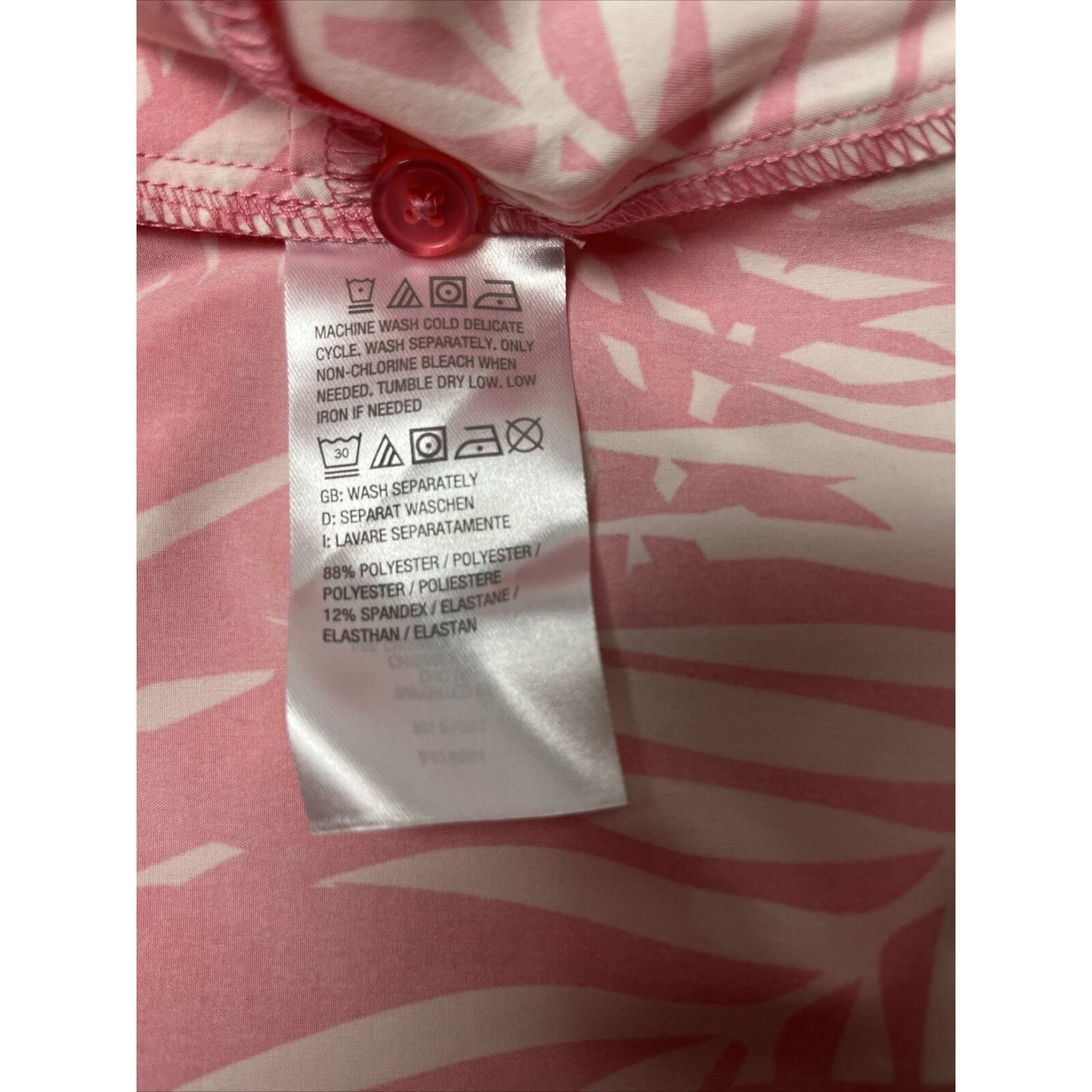 Denim & Co. Beach Quick Dry Shirt Dress Cover-Up Size 2X Pink