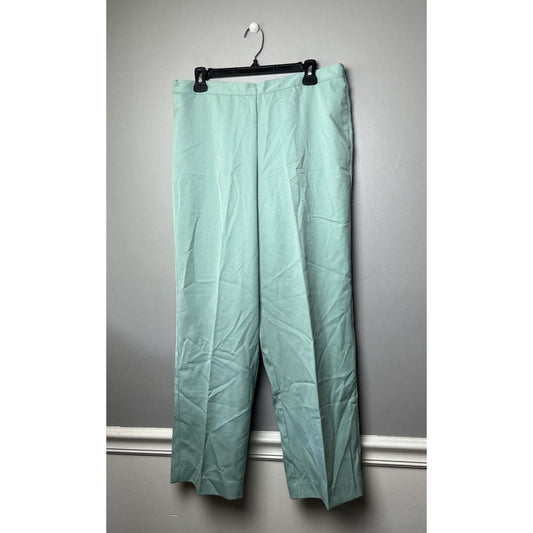 Alfred Dunner Womens Pants Size 12 Color Seafoam Pockets Pull On Elastic Waist