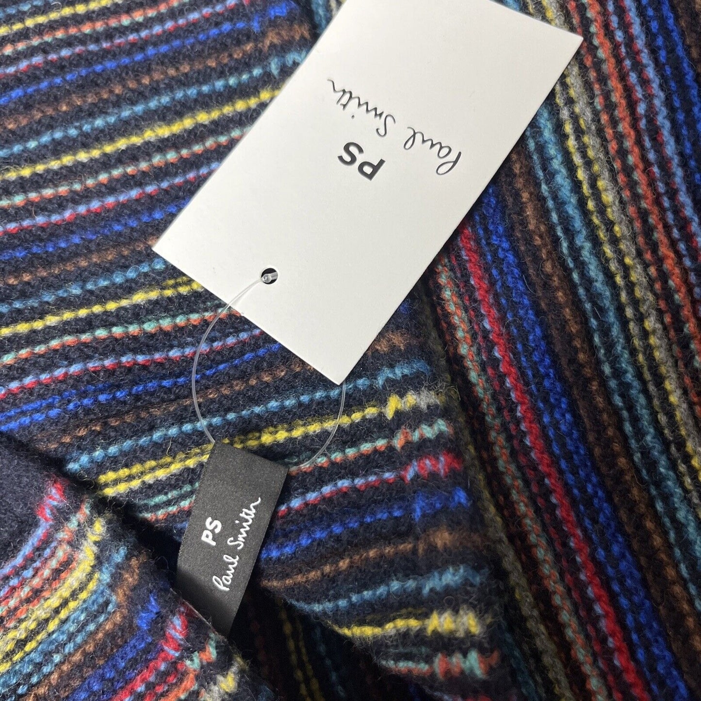 PAUL SMITH Men's 100% Lambswool Striped Scarf