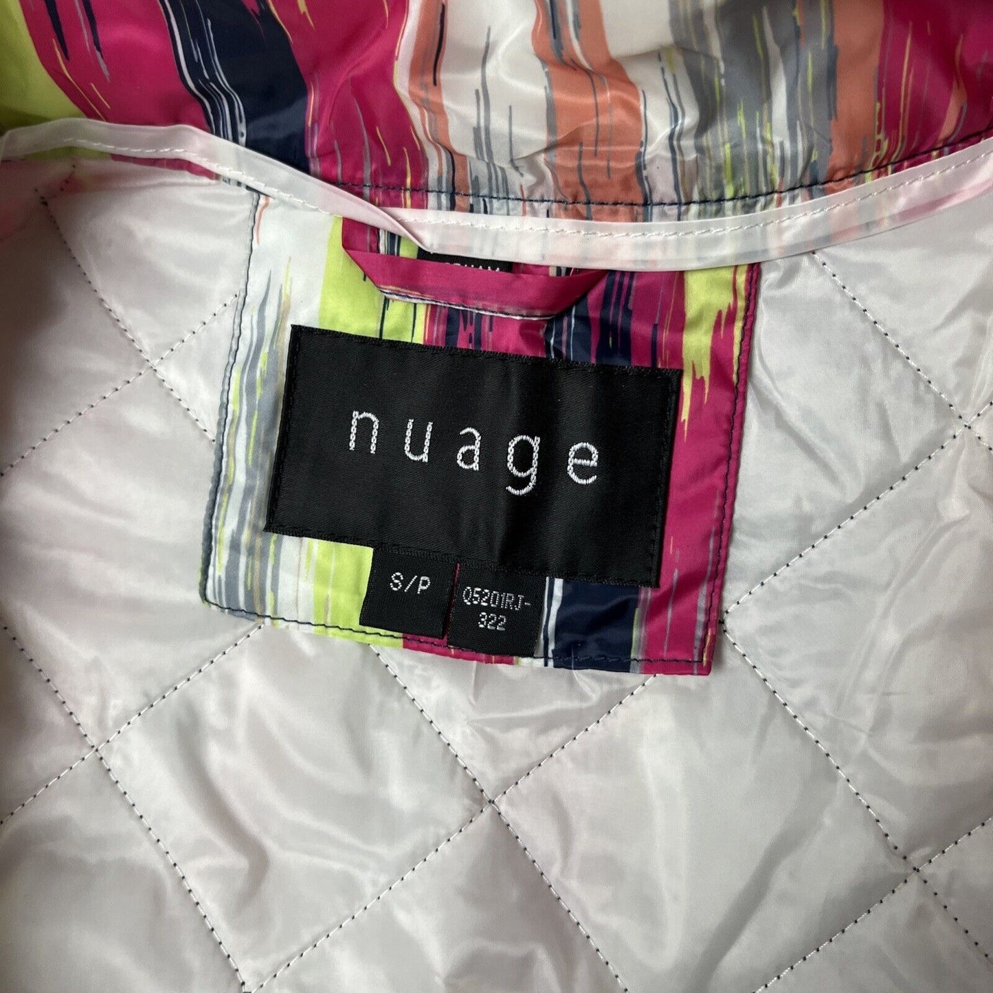 Nuage Diamond Quilted Jacket with Knit Side Trims (Pastel Brush, Small) A473393