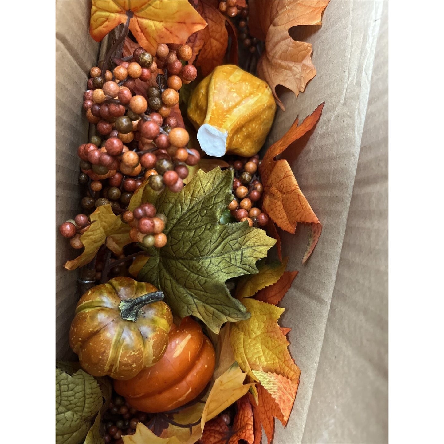 National Tree Company Artificial Autumn Garland, Orange, Made with Pumpkins, NWD
