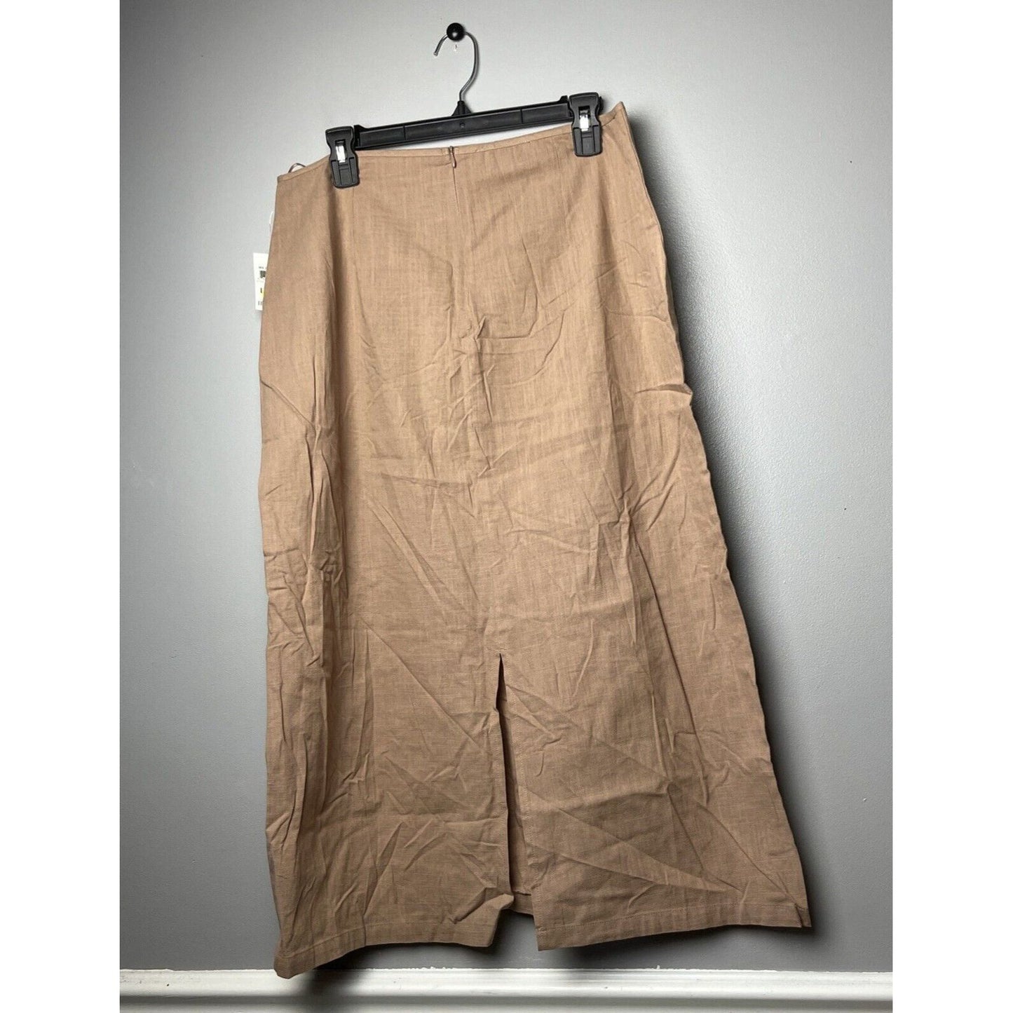 AND Now This Trendy Regular Size Large Side Slit Midi Skirt Almond Brown