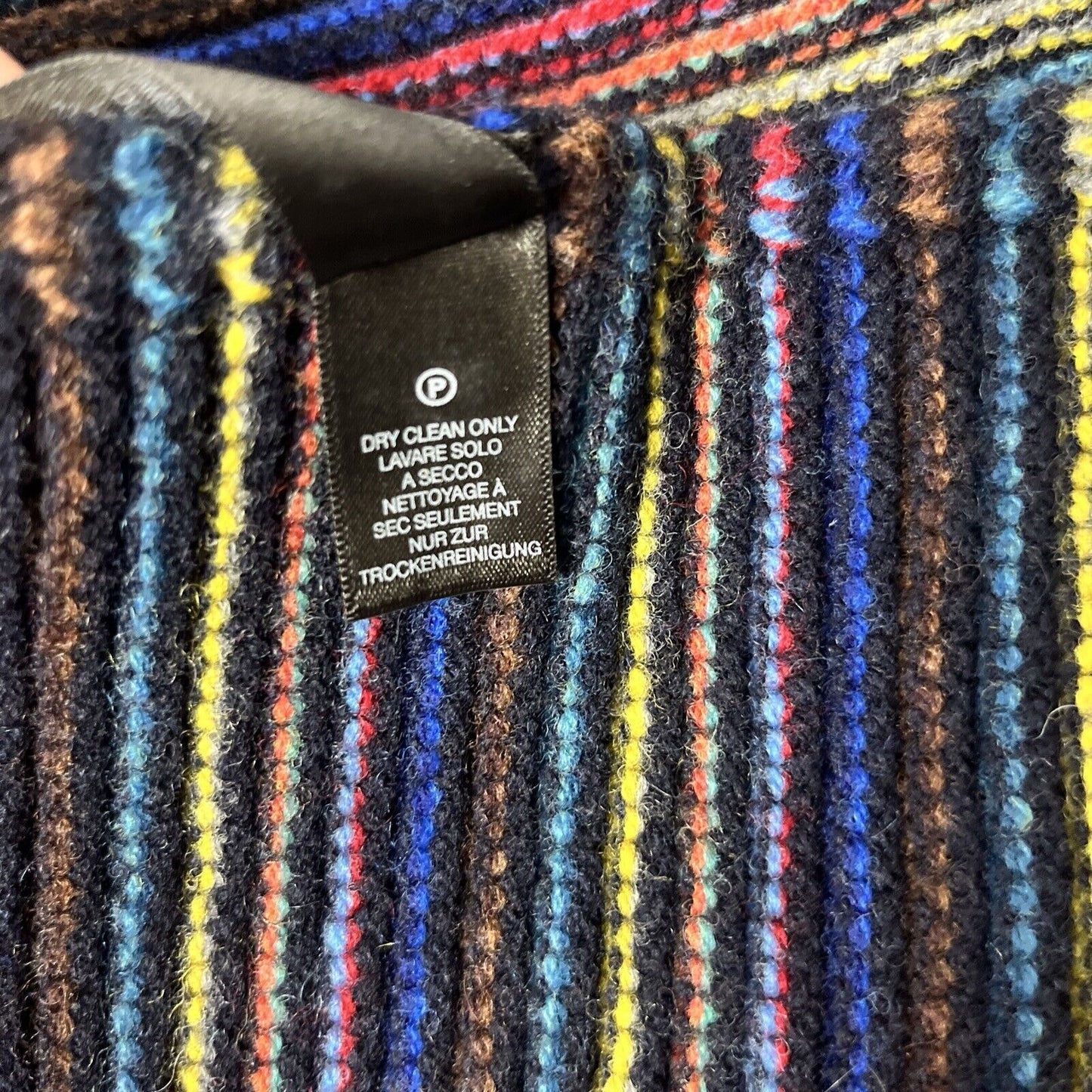 PAUL SMITH Men's 100% Lambswool Striped Scarf