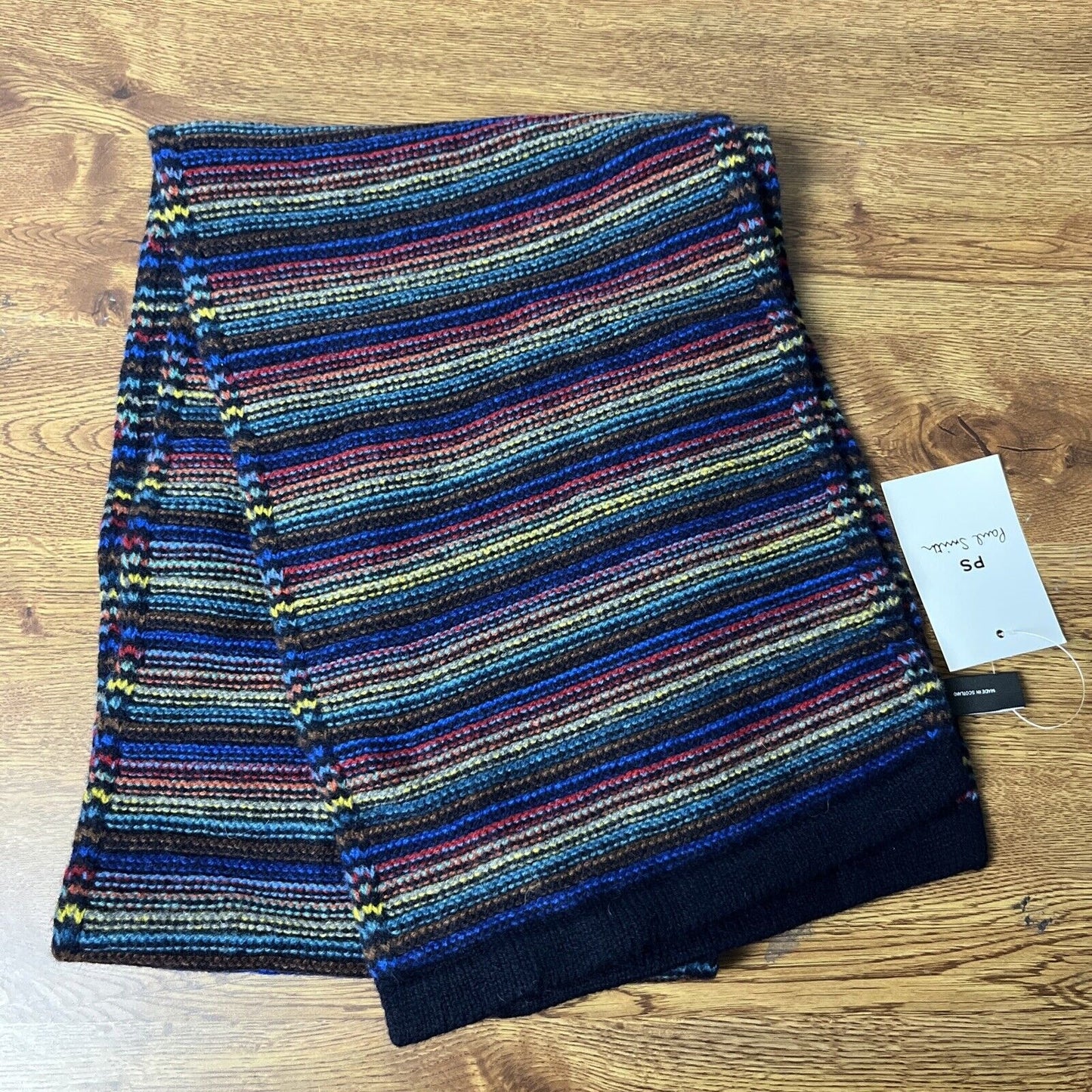 PAUL SMITH Men's 100% Lambswool Striped Scarf