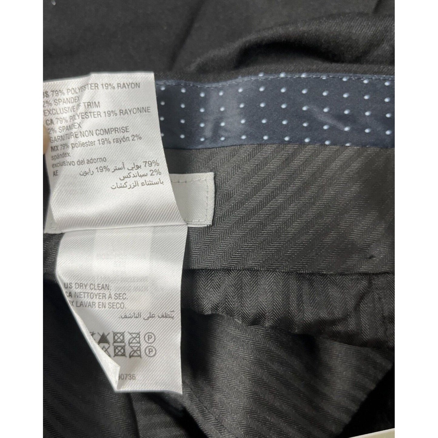 ALFANI Tuxedo Pants Size 34x30 Blue Slim Fit Stretch NWT $135