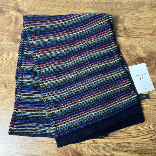 PAUL SMITH Men's 100% Lambswool Striped Scarf