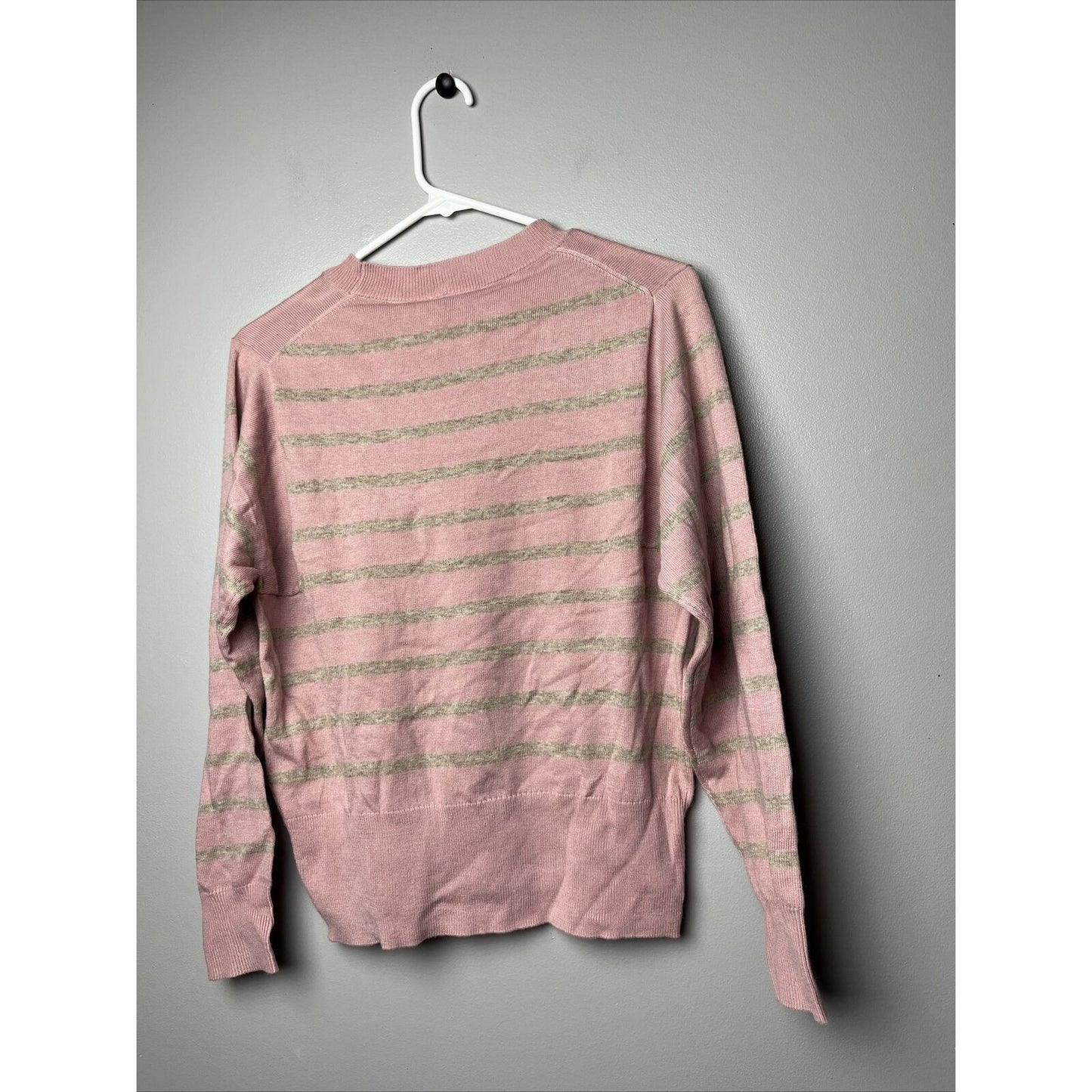Splendid Collection Womens Sz XS Pullover Sweater Tradewinds Striped Gray/Pink