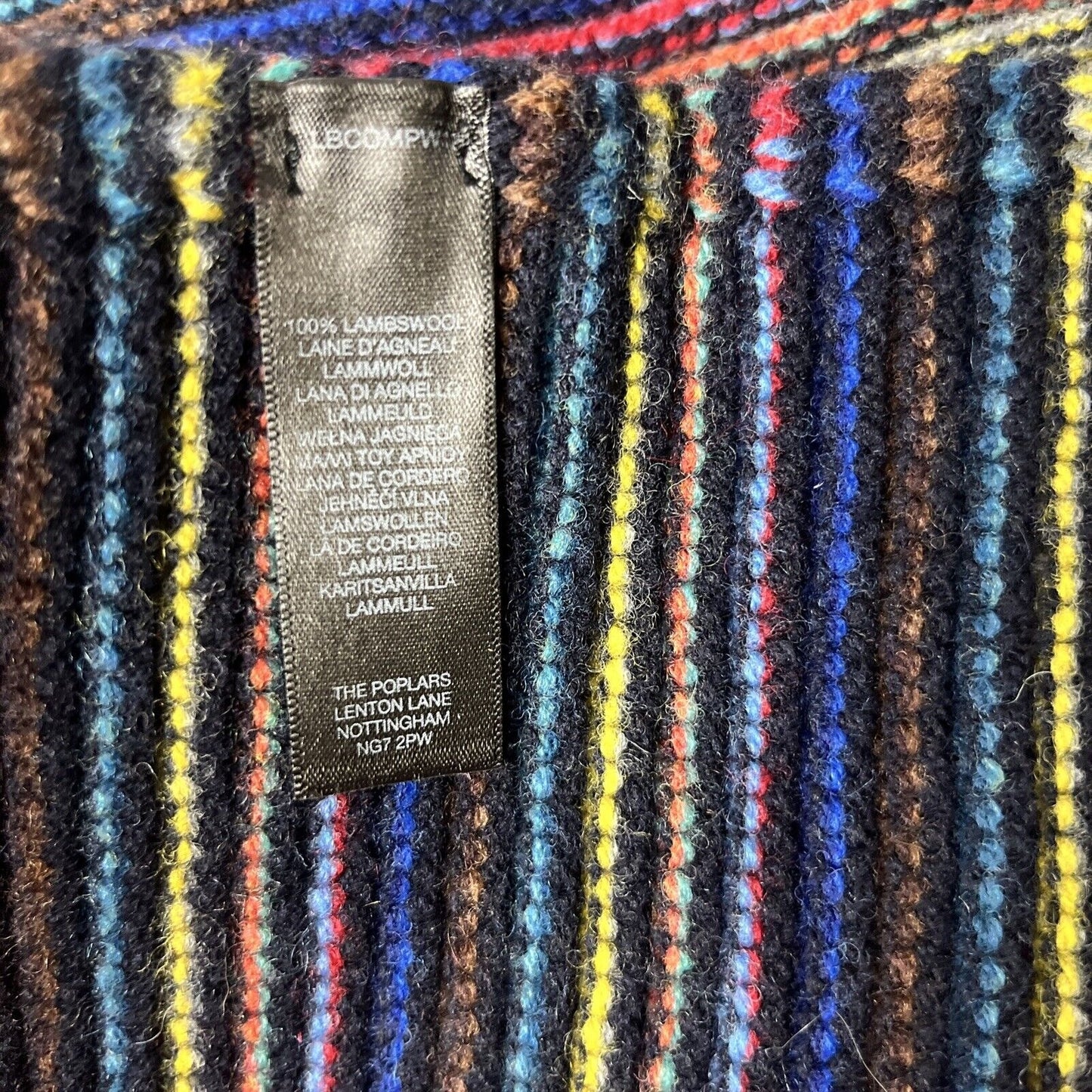 PAUL SMITH Men's 100% Lambswool Striped Scarf