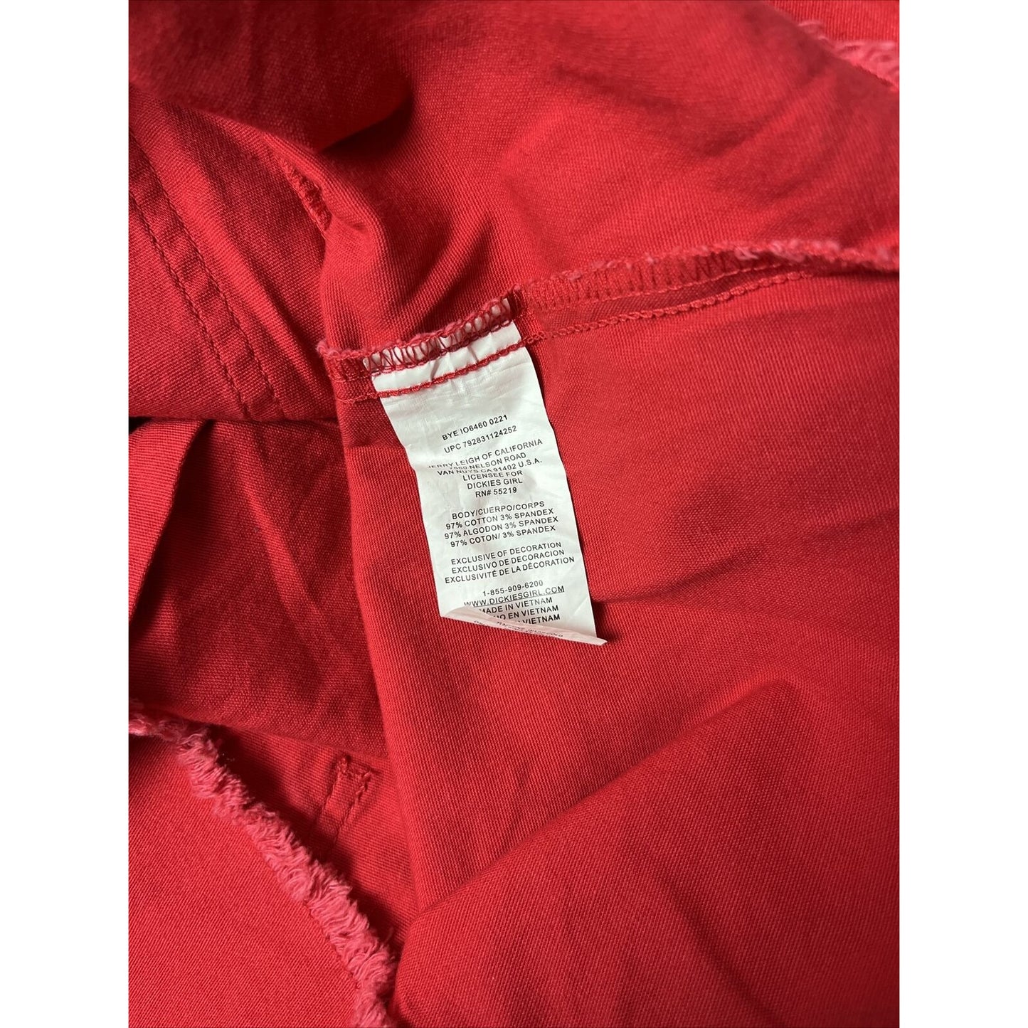 DICKIES RED DENIM SKIRTALL SKIRT OVERALLS CARGO JUMPER DRESS MINI SHORT MEDIUM