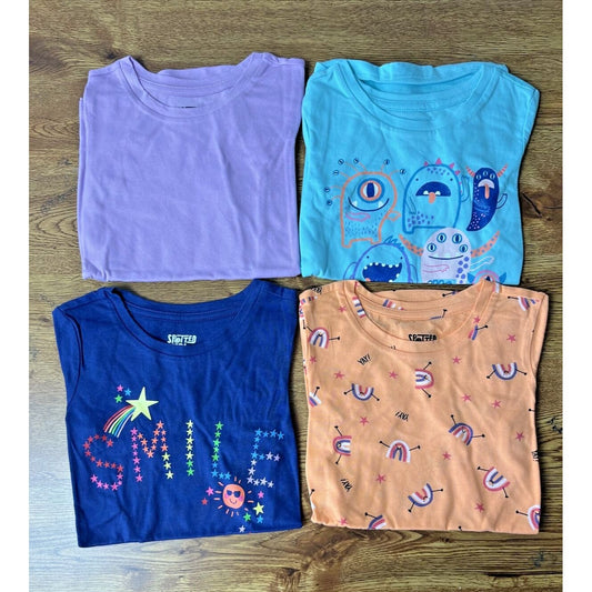 Amazon Essentials Toddlers' Short-Sleeve T-Shirt Tops Size 2T, 4 Pack