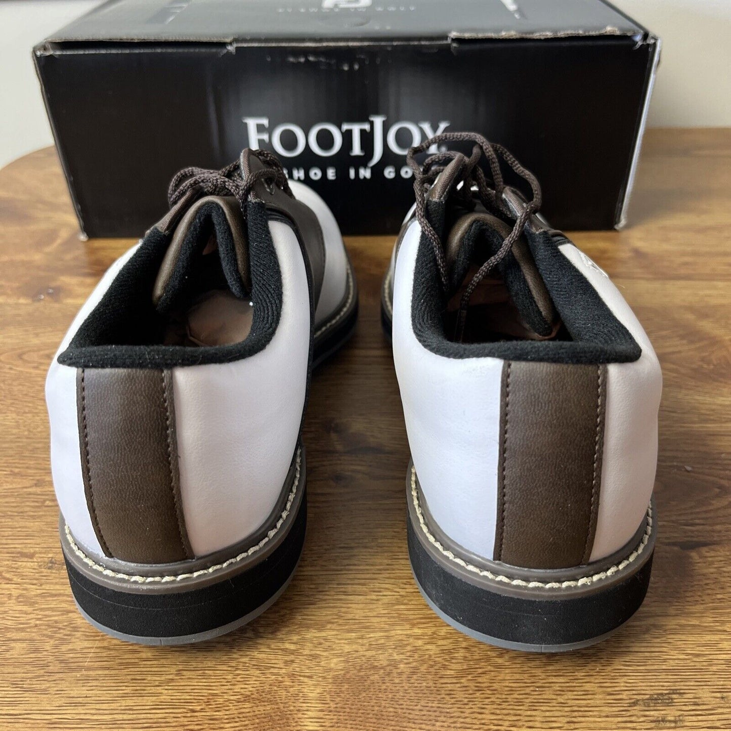 FootJoy FJ Originals 57022 White/Brown/Black Men Golf Shoes Size 8.5 XW