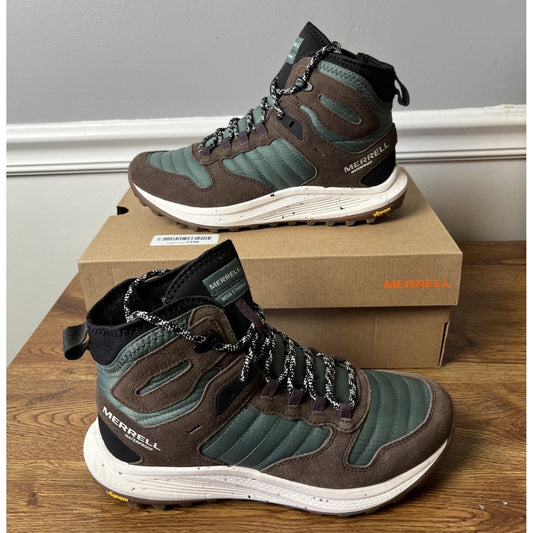 Merrell Men Nova 3 Thermo Mid Waterproof Shoes Forest Green/Brown Size 7