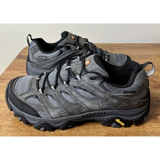 Merrell J035855 Men's Moab 3 Low-Top Waterproof Hiking Shoes, Size 13, Granite