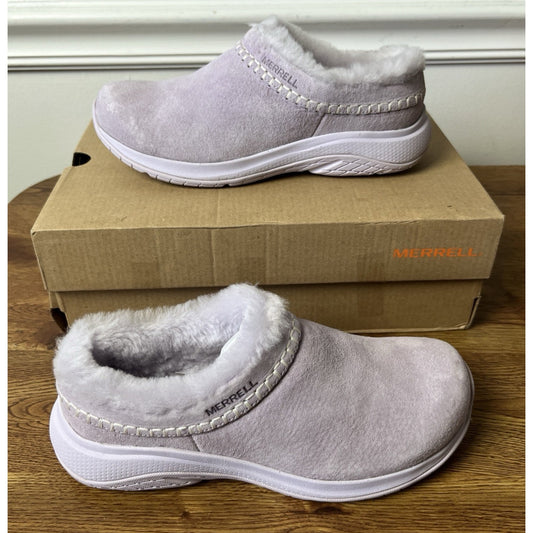 Merrell Encore ICE 5 Womens Shoe Sz 5.5 Lite Orchid Faux Fur Lined Slip On Clog