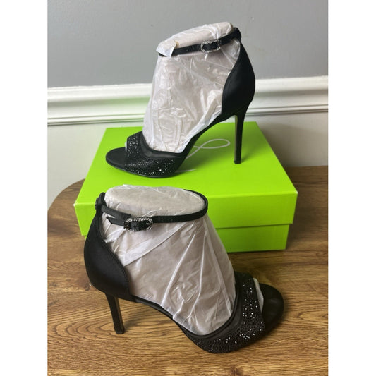 Sam Edelman Women's Krissa Ankle Strap Heel Sandal Black Size 7.5