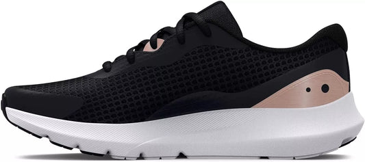 Under Armour Surge 3 Women’s Running Shoe/Black & Rose Gold/Size 9.5 US