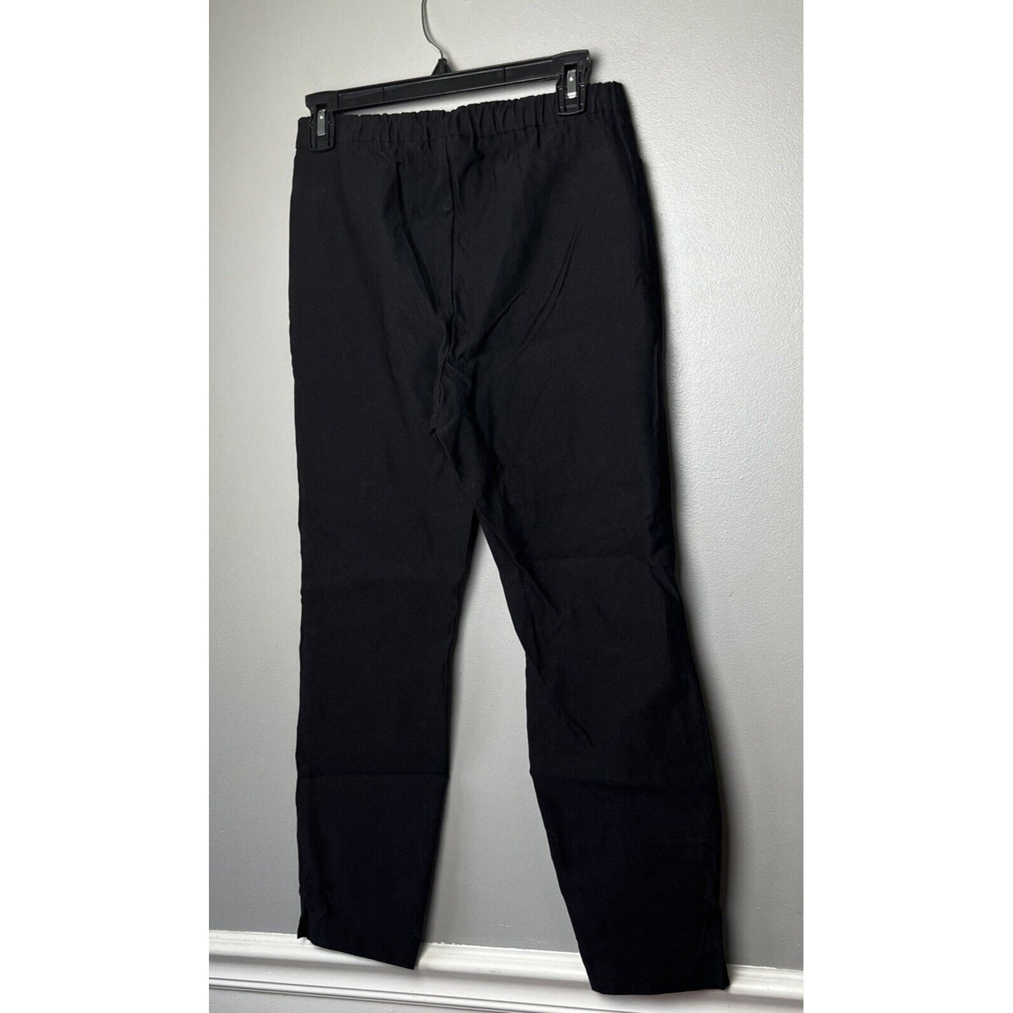 Susan Graver Smooth Stretch Slim Leg Ankle Pants (Black, Petite 8) A468699