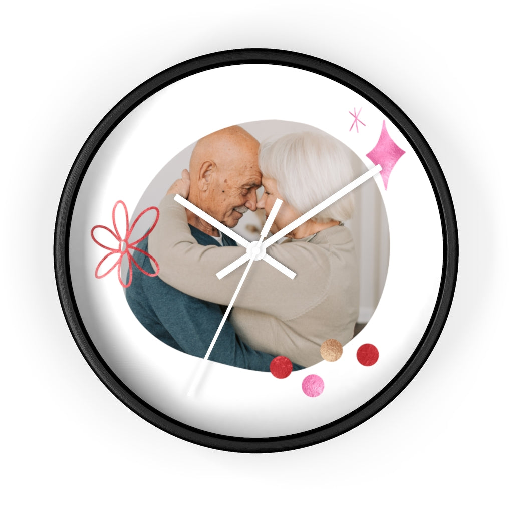 Custom grandparents photo Wall clock