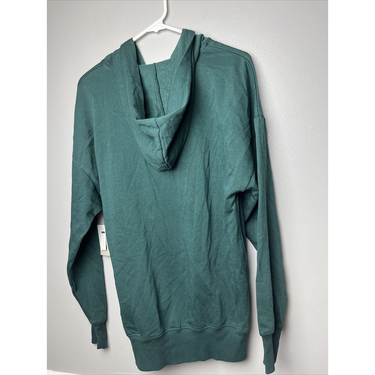 New BP. Women's X-Small Oversized Green Cotton Blend Full Zip Hoodie Sweatshirt