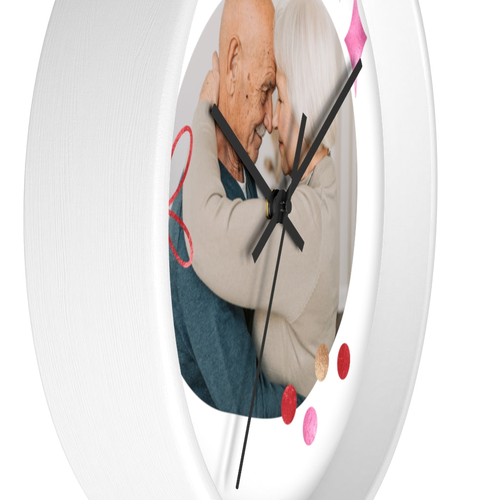 Custom grandparents photo Wall clock