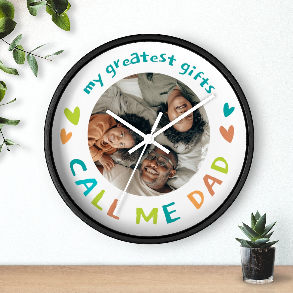 Custom cool dad photo Wall clock